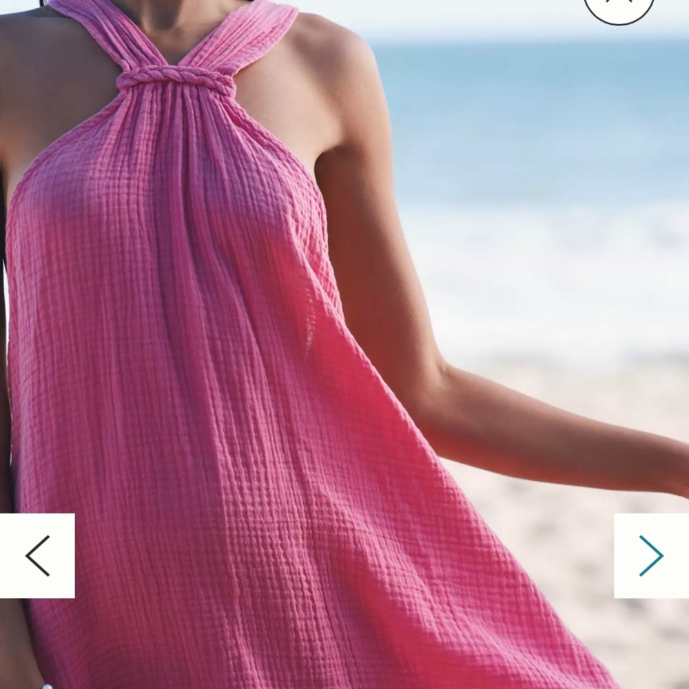 By Anthropologie braided halter mini dress